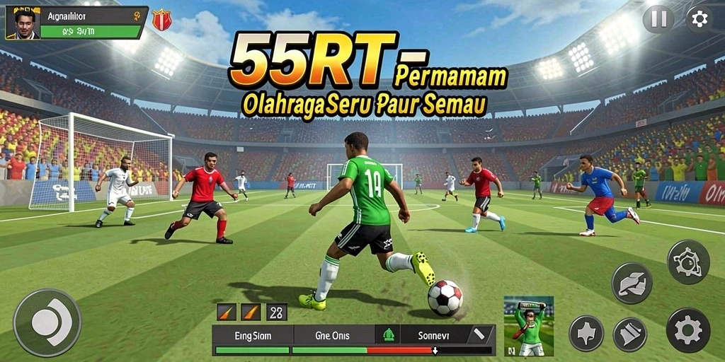 Tampilan gameplay 55RT dengan aksi mendebarkan dalam olahraga.