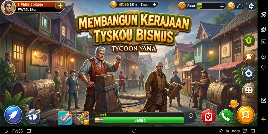 Tampilan screenshot utama FW66 yang menunjukkan gameplay Tycoon yang interaktif.