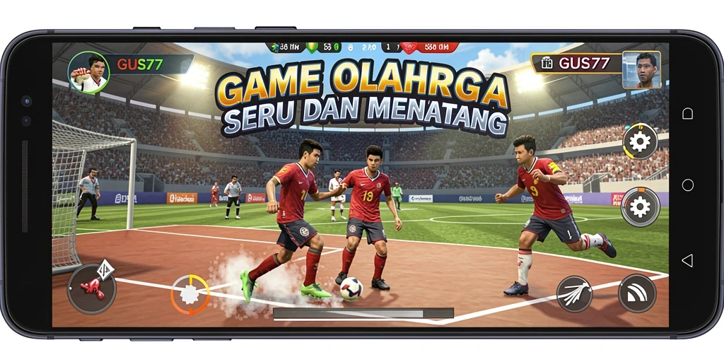 Tampilan gameplay GUS77 dengan aksi seru dalam olahraga.