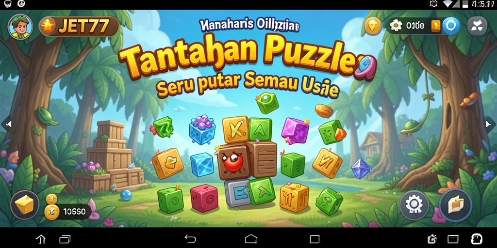 Tampilan gameplay JET77 yang menarik dengan berbagai puzzle menantang.