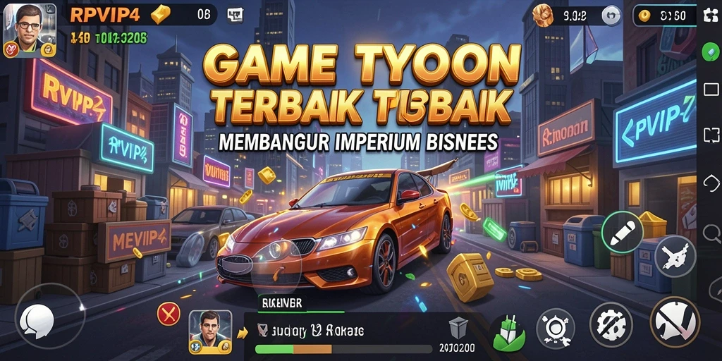 Screenshot RPVIP4 menunjukkan gameplay mendebarkan dari bisnis yang sedang berkembang.