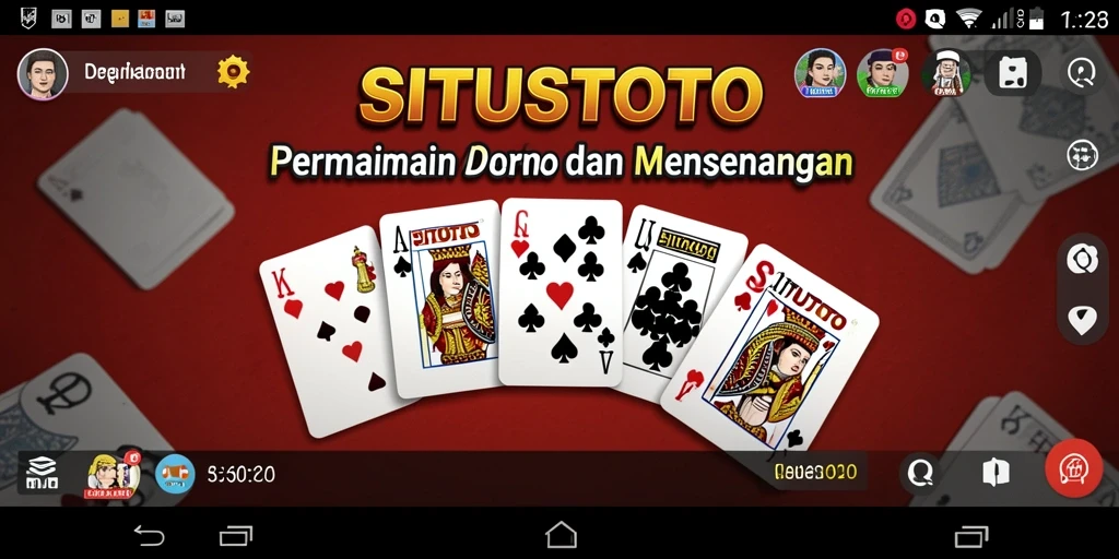 Tampilan gameplay seru dalam SITUSTOTO saat bermain Domino.